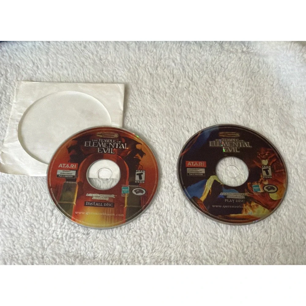 Dungeons & Dragons The Temple of Elemental Evil PC CD ROM 2003 Atari 2-Disc